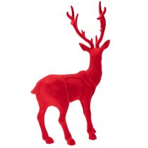 Artikel Dekofigur Hirsch stehend 85cm rot beflockt Kunststoff