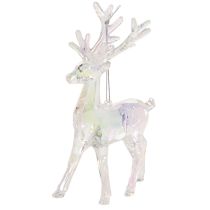 Artikel Rentier Anhänger aus Acryl 14 cm irisierend 4er Set