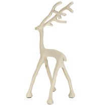 Artikel Rentier Dekofigur aus Metall, 27,5 cm, grau-beige