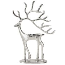 Artikel Rentier Dekofigur aus Metall in Silber, 31 cm hoch