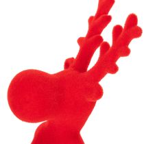 Artikel Dekofigur Rentier liegend 24cm Rot Kunststoff 2er-Set für Innenbereich