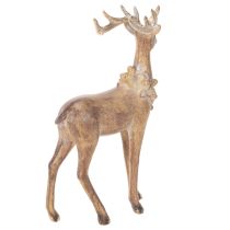 Artikel Dekofigur Hirsch Polyresin Braun 28cm mit Geweih für Innenräume