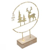 Weihnachtsdeko LED Deko Hirsch Deko Batterie betrieben H29cm