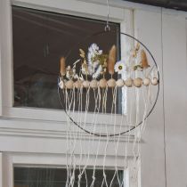 Artikel Dekoring Metall Holzperlen Ø30cm Schwarz Weiß Natur 4er Set