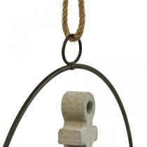 Deko Metallring zum Aufhängen Segelboote / Anker Ø18cm 2St