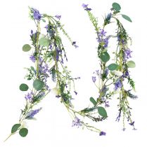 Romantische Blumengirlande Lavendel Lila Weiß 194cm