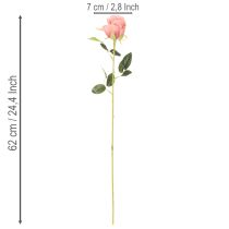 Artikel Künstliche Rosen im Bund, langstielig, 62 cm, rosa, 12 Stück