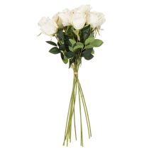 Artikel Künstliche Rose Weiß Langer Stiel 62cm 12 Stück