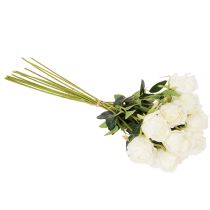 Artikel Künstliche Rose Weiß Langer Stiel 62cm 12 Stück