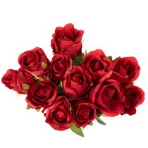 Artikel Künstliche Rose 62cm Rot 12er Set Kunstblumen für Dekoration