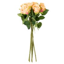 Artikel Kunstrosen Bouquet 6 Stück 44 cm Rosa aus Polyester für Dekoration