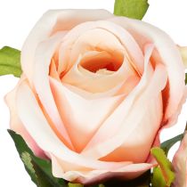 Artikel Künstlicher Rosenstrauß aus Polyester mit 6 Rosen in Rosa, 44 cm