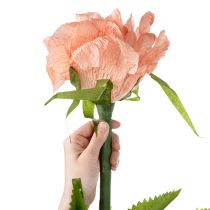 Artikel Kunstblume Rose aus Papier Rosa 92cm für Innenbereich