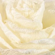 Artikel Künstliche Rose in Weiß, 92 cm, aus Papier mit Holzsockel für Wohnräume und Hochzeiten