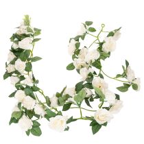 Artikel Künstliche Rosengirlande mit weißen Blüten 170 cm für Dekoration