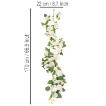Artikel Künstliche Rosengirlande mit weißen Blüten 170 cm für Dekoration
