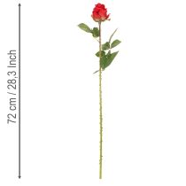 Artikel Rosenzweig künstliche Rose Seide Rot 72 cm