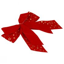 Rote Schleife Weihnachten Sterne Dekoschleife Outdoor 21cm