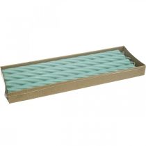 Artikel Rustic Kerzen Stabkerzen durchgefärbt Grün 350/28mm 4 St