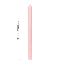 Artikel Durchgefärbte Stabkerzen aus Wachs Altrosa 350 x 28 mm 4 Stück