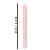 Artikel Rustic Stabkerzen aus durchgefärbtem Wachs Rosa 350 x 28 mm 4er Set