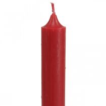 Rustic Kerzen Hohe Stabkerzen durchgefärbt Rot 350/28mm 4St