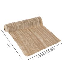 Artikel Tischläufer Crushed Velvet 25 cm x 2 m Beige Polyester