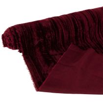 Artikel Samtband Tischläufer Crushed Velvet 25 cm x 2 m Bordeauxrot