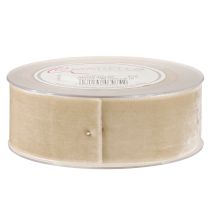 Artikel Samtband Dekoband 40 mm Beige 8 m für Geschenk- und Tischdekorationen