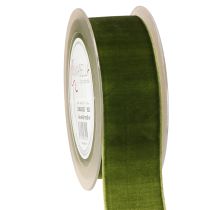 Artikel Samtband Dekoband Stoffband Samt Dunkelgrün 40mm 8m
