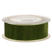 Artikel Samtband Stoffband Dunkelgrün 40mm x 8m für Dekoration