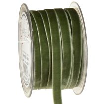 Artikel Samtband Geschenkband Dekoband Band Grün B10mm 20m