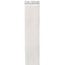 Artikel Samtband Dekoband Weiß 20 mm x 10 m für Geschenk- und Dekorationsarbeiten