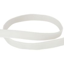 Artikel Samtband Weiß Dekoband Geschenkband Weiß 10mm 20m