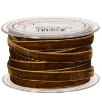 Artikel Dekoband aus Samt in Braun, 10 mm x 20 m, für Innenbereich
