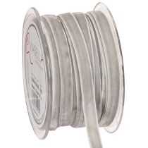 Artikel Samtband Grau 10mm 20m für Dekorationen und Bastelarbeiten