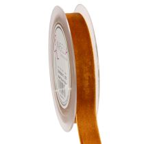 Artikel Samtband aus Polyamid 20mm x 10m Orangebraun für Dekoration und Verpackung