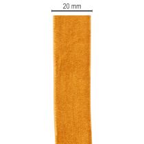 Artikel Samtband aus Polyamid 20mm x 10m Orangebraun für Dekoration und Verpackung