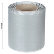 Artikel Satin Kranzband Silber 100mm x 25m für Trauer- und Gedenkkränze