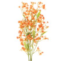 Artikel Künstlicher Orchideenzweig 110cm Orange mit grünen Blättern 3er Set für Raumdekoration