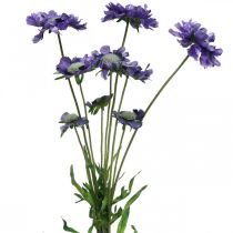 Skabiose Kunstblume Lila H64cm Bund mit 3St