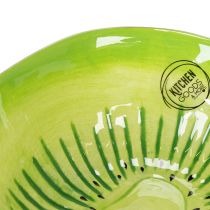 Artikel Keramik Servierschüssel Kiwi-Design 15 cm Grün-Braun