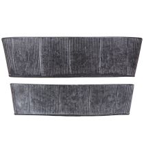 Artikel Ovale Metallschalen Schwarz Grau 32,5cm/37cm Vintage-Design Set 2 Stück