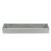 Artikel Rechteckige Deko-Schale aus Kunststoff Grau 41,5cm x 10,5cm x 5cm