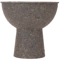 Artikel Runde Pflanzenschale mit Sockel 18 cm Metall Braun Anthrazit