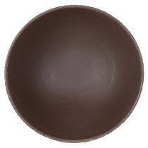 Artikel Runde Pflanzenschale mit Sockel 18 cm Metall Braun Anthrazit