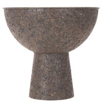 Artikel Pflanzschale Metall Braun Rund mit Fuß 25 cm