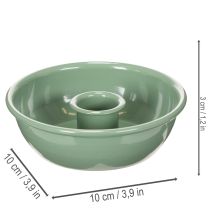 Artikel Stabkerzenhalter aus Metall Grün Ø 10 cm 2er-Set