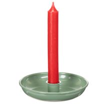 Artikel Kerzenständer aus Metall grün für Tafelkerzen 13cm