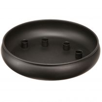 Artikel Schale mit Kerzenhalter Magnet Schwarz Ø33cm H7,5cm